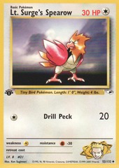 Lt. Surge's Spearow - 52/132 - Uncommon - 1st Edition